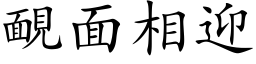 靦面相迎 (楷体矢量字库)