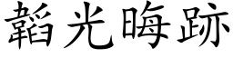 韜光晦跡 (楷体矢量字库)