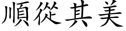 顺从其美 (楷体矢量字库)