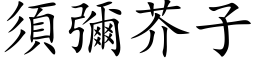 须弥芥子 (楷体矢量字库)