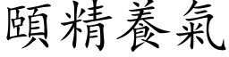 颐精养气 (楷体矢量字库)