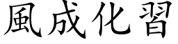 风成化习 (楷体矢量字库)