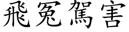 飞冤驾害 (楷体矢量字库)