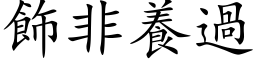 飾非養過 (楷体矢量字库)