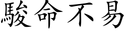 駿命不易 (楷体矢量字库)