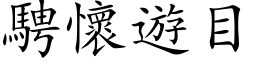 騁懷遊目 (楷体矢量字库)