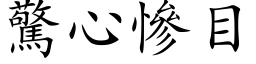 驚心慘目 (楷体矢量字库)