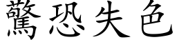 驚恐失色 (楷体矢量字库)