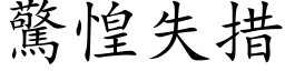 驚惶失措 (楷体矢量字库)