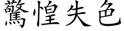 驚惶失色 (楷体矢量字库)