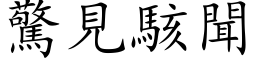 驚見駭聞 (楷体矢量字库)