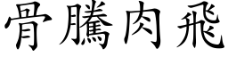 骨腾肉飞 (楷体矢量字库)