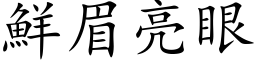 鲜眉亮眼 (楷体矢量字库)