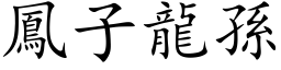 鳳子龍孫 (楷体矢量字库)