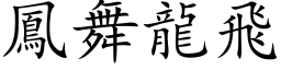 鳳舞龍飛 (楷体矢量字库)