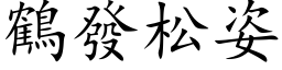 鹤发松姿 (楷体矢量字库)