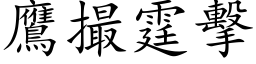 鷹撮霆擊 (楷体矢量字库)