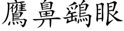 鷹鼻鷂眼 (楷体矢量字库)