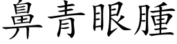 鼻青眼腫 (楷体矢量字库)